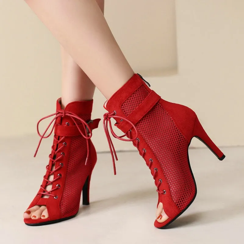 Sophisticated Ankle Mesh Boots for Women