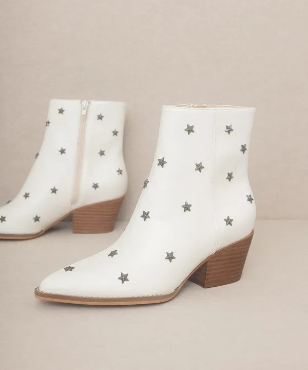 Star Studded Western Boots // WHITE OR BLACK