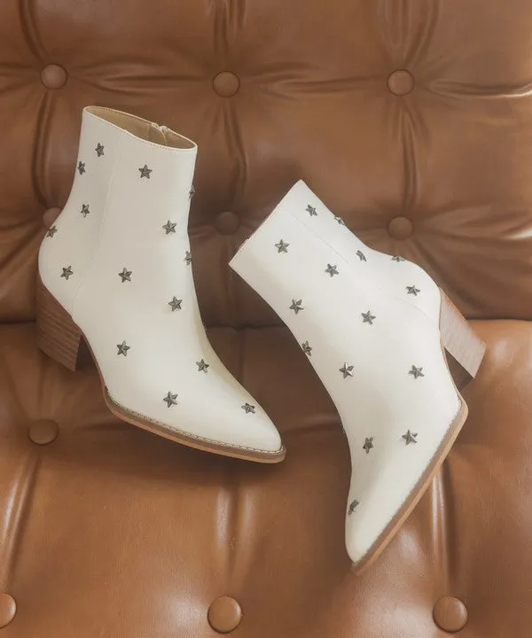 Star Studded Western Boots // WHITE OR BLACK