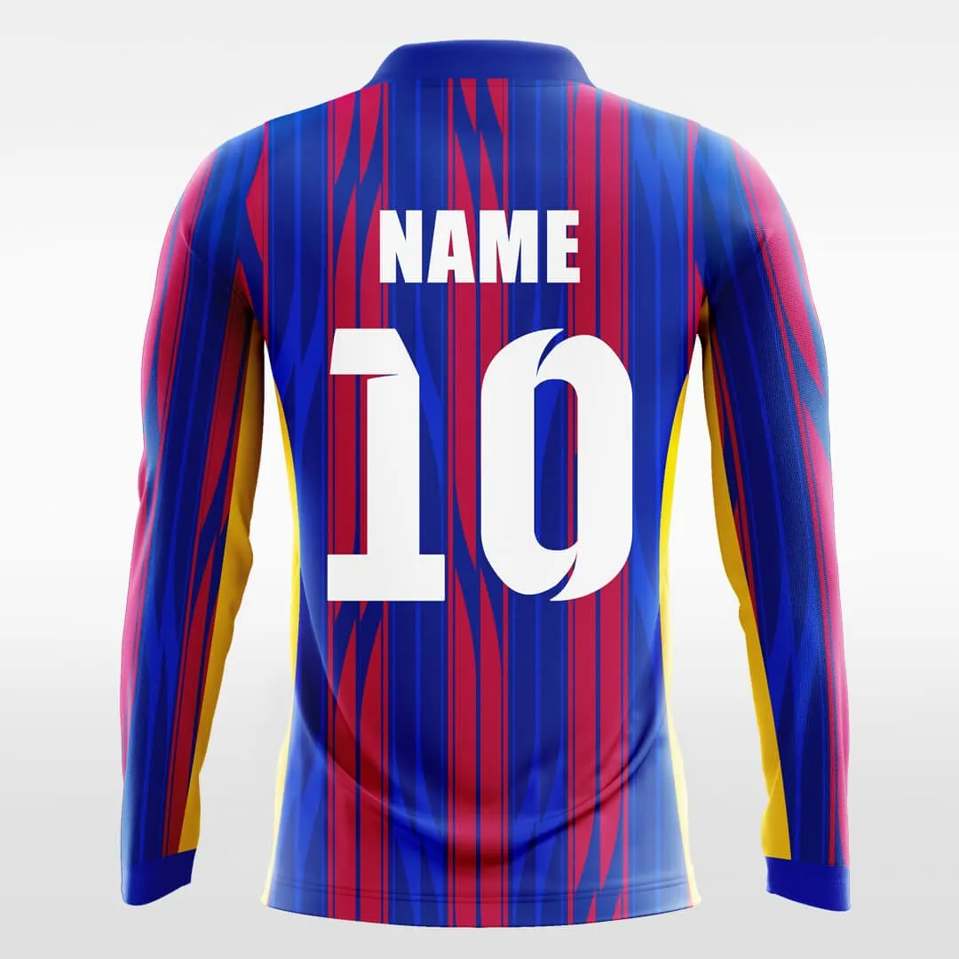 Stripe - Customized Men's Sublimated Long Sleeve Soccer Jersey