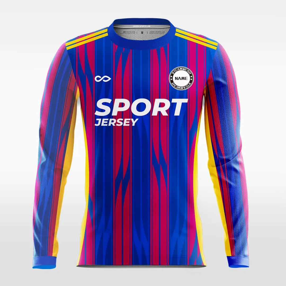 Stripe - Customized Men's Sublimated Long Sleeve Soccer Jersey