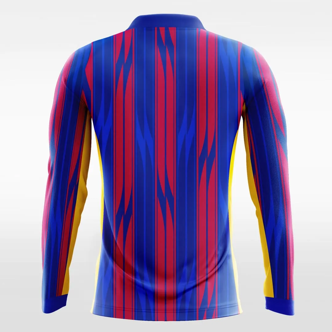 Stripe - Customized Men's Sublimated Long Sleeve Soccer Jersey