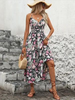 Summer's Spirit Floral Boho Midi Dress