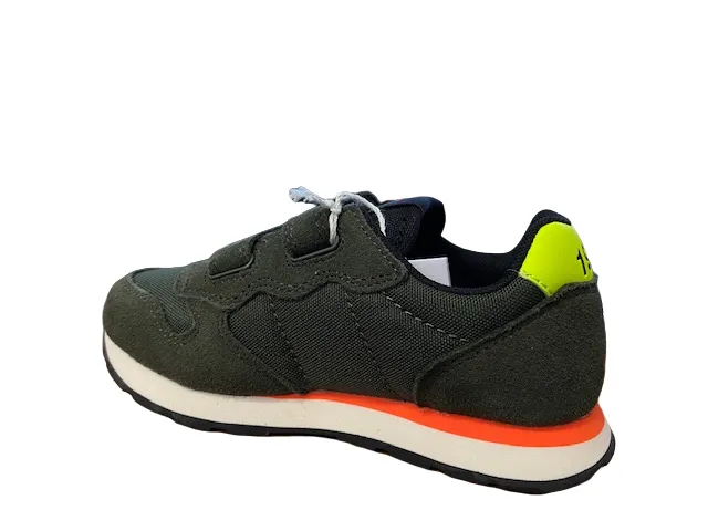 Sun68 sneakers da baby Tom Fluo Z42302B 74 militare scuro