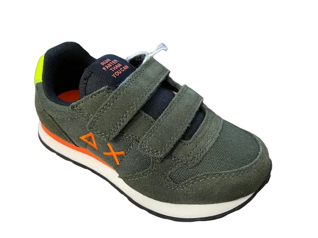 Sun68 sneakers da baby Tom Fluo Z42302B 74 militare scuro