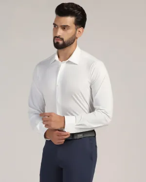 TechPro Formal White Solid Shirt - Zabka