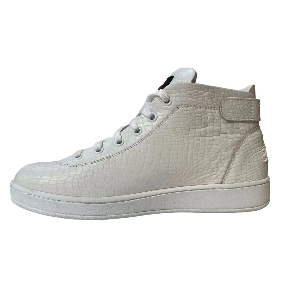 Travel Fox Spider Men's White Leather High Top Sneakers 915601-007