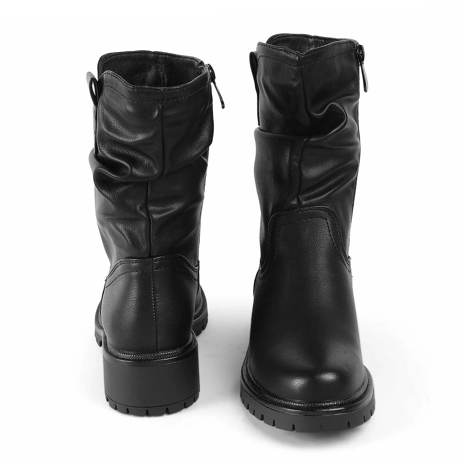 Tresmode Saintmor Black Women's Ankle-length Boots