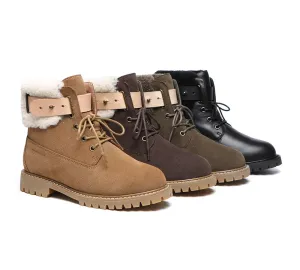 UGG Boots Women Sheepskin Wool Suede Hiking Boots Martin