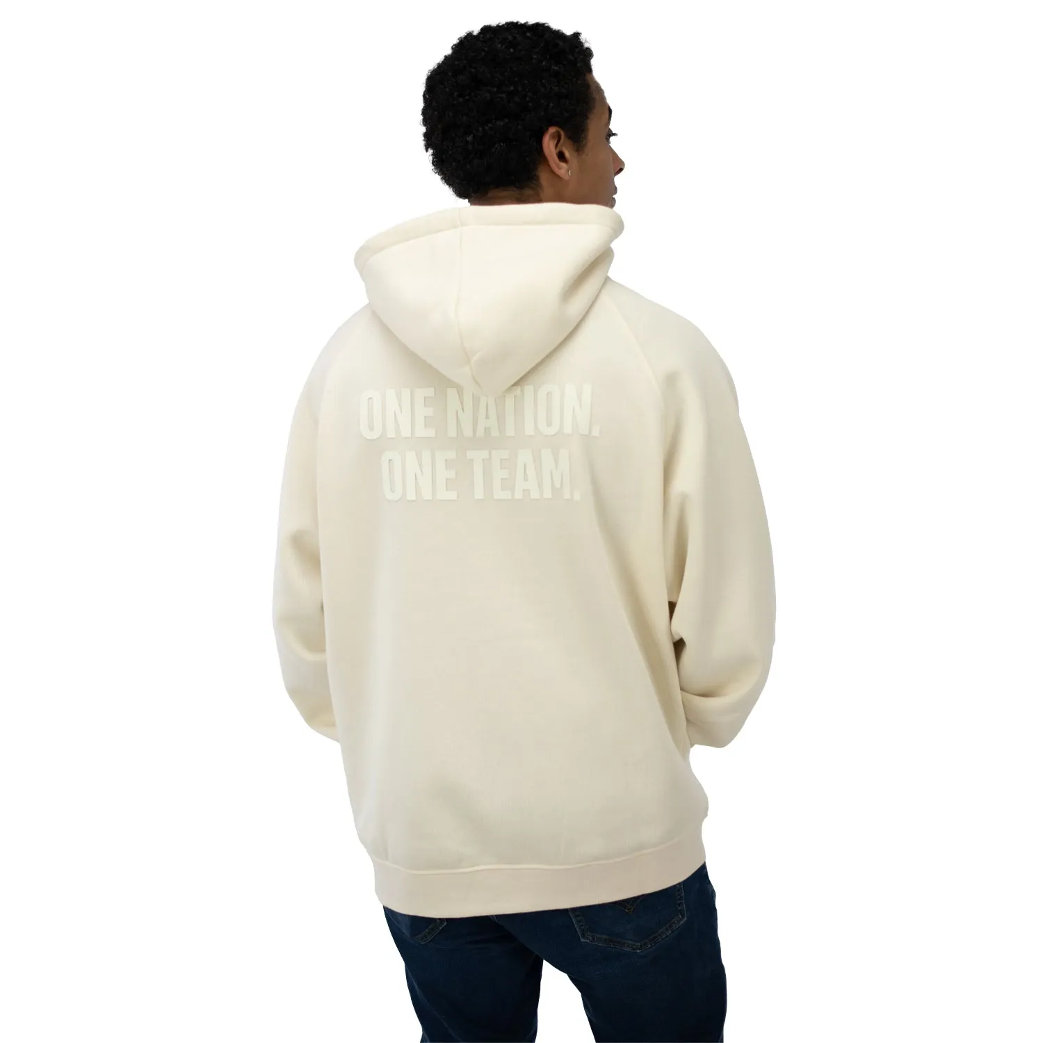 Unisex USA Statement Cream Tonal Hoodie