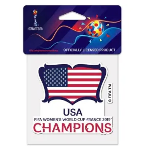 United States USA Women's Soccer Team 2019 World Cup Champions Decal