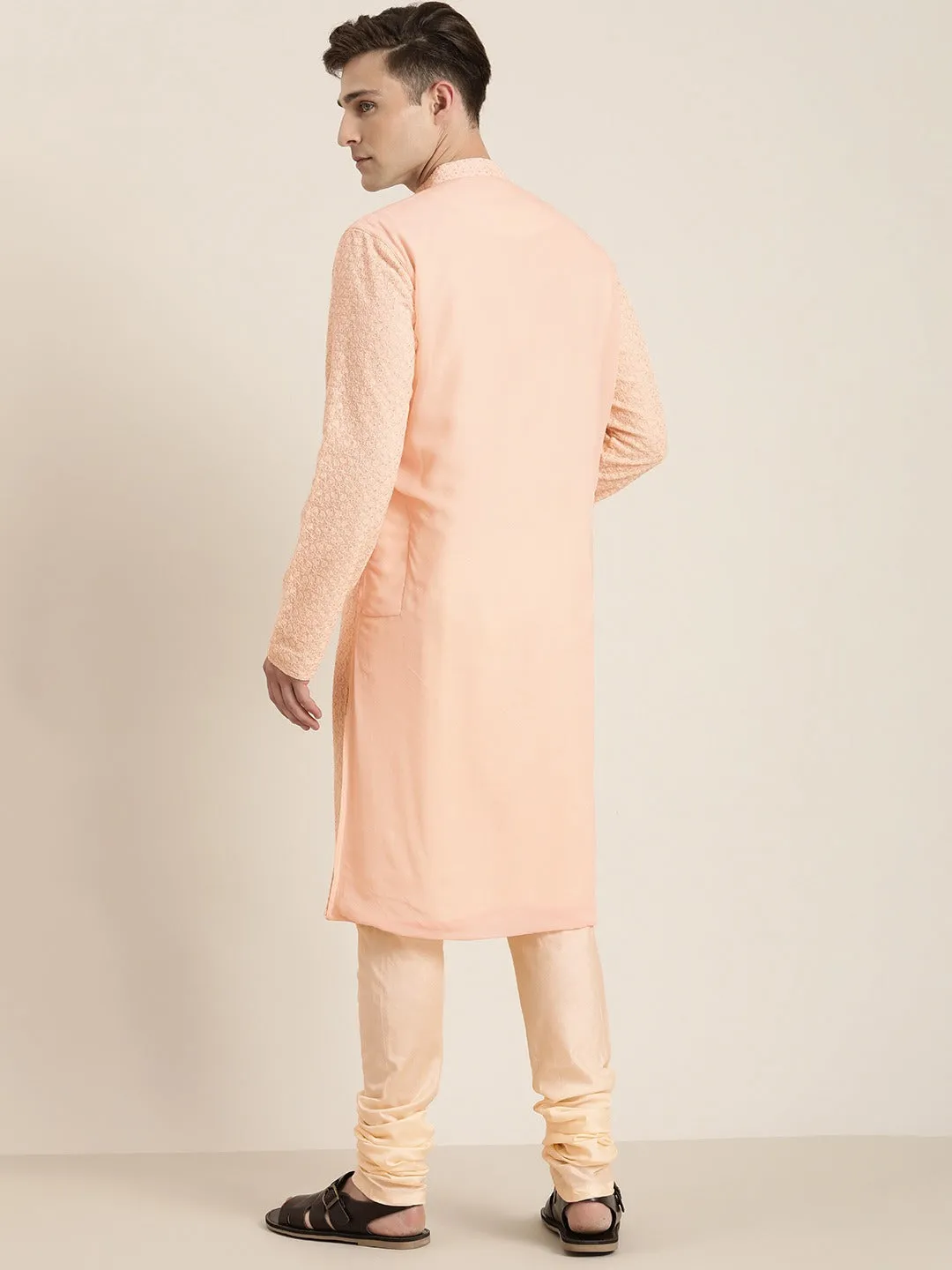 Vastramay Pink Chikankari Kurta Pyjama