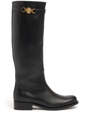 Versace   25mm Leather tall boots 