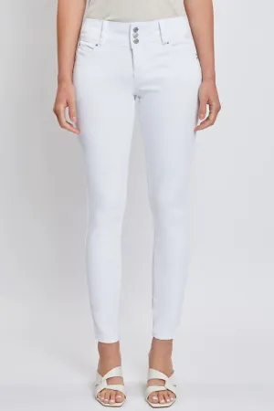 WannaBettaButt Three-Button Skinny Ankle Jean