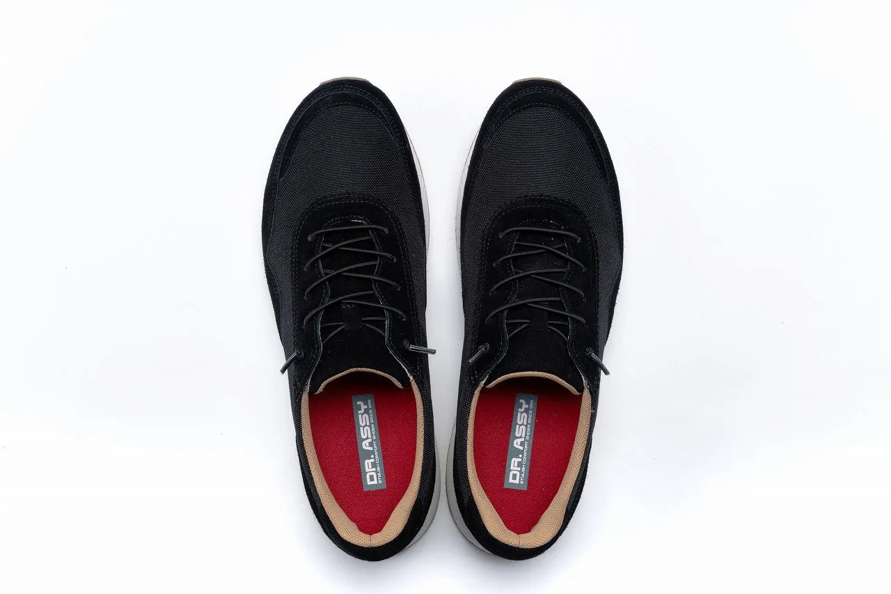 Waterproof cow suede and nylon mesh mens sneakers | DN1002