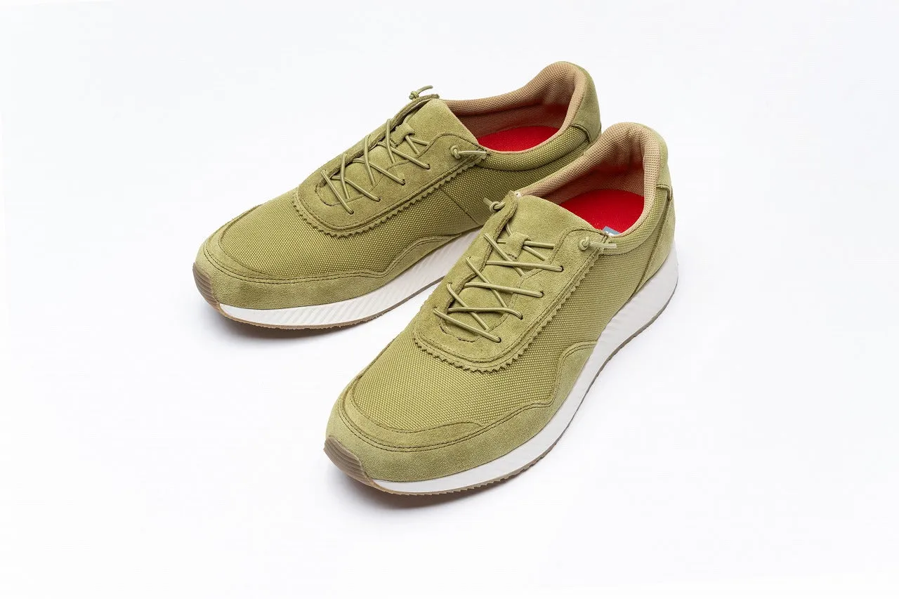 Waterproof cow suede and nylon mesh mens sneakers | DN1002