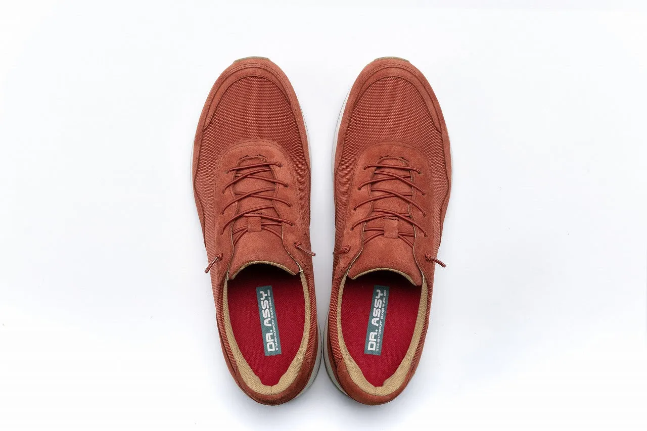 Waterproof cow suede and nylon mesh mens sneakers | DN1002