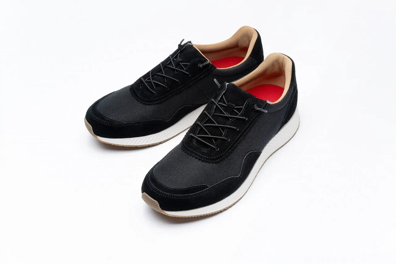 Waterproof cow suede and nylon mesh mens sneakers | DN1002