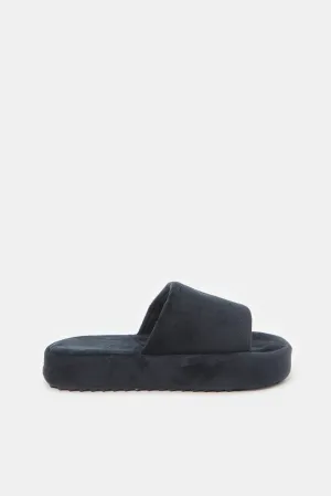 Women Black Platform Slipper