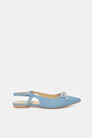 Women Blue Denim Slingback