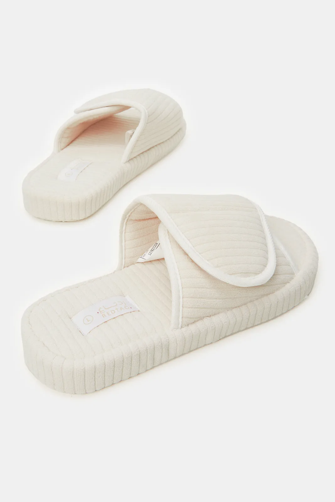 Women Ivory Velcro Slipper