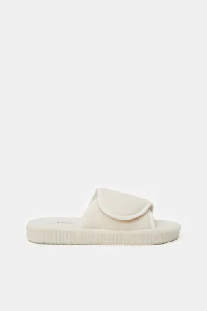 Women Ivory Velcro Slipper