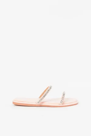 Women Pink Diamante Mule