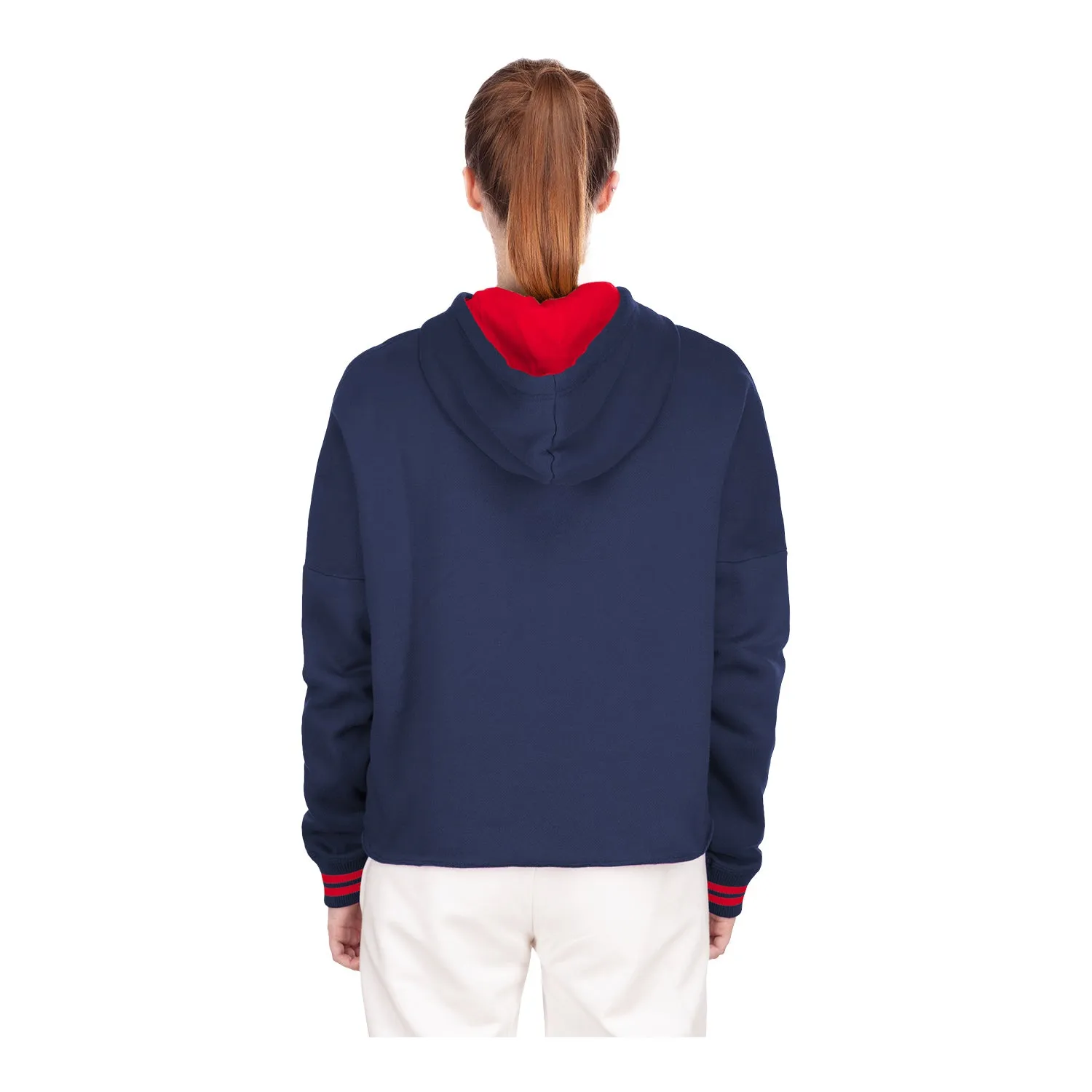 Women's New Era USMNT Fleece Cropped Navy Hoodie