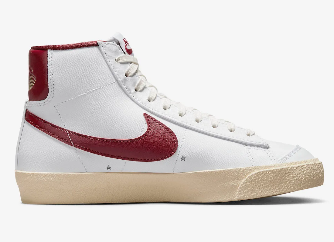 WOMEN'S NIKE BLAZER MID '77 SE White Team Red Muslin DV7003-100