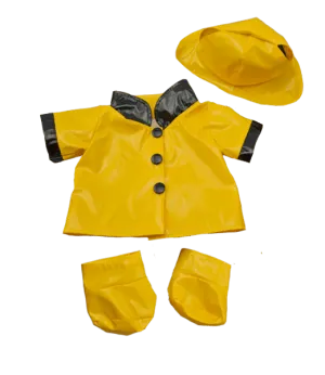 Yellow Rain Slicker W/ Hat Boots